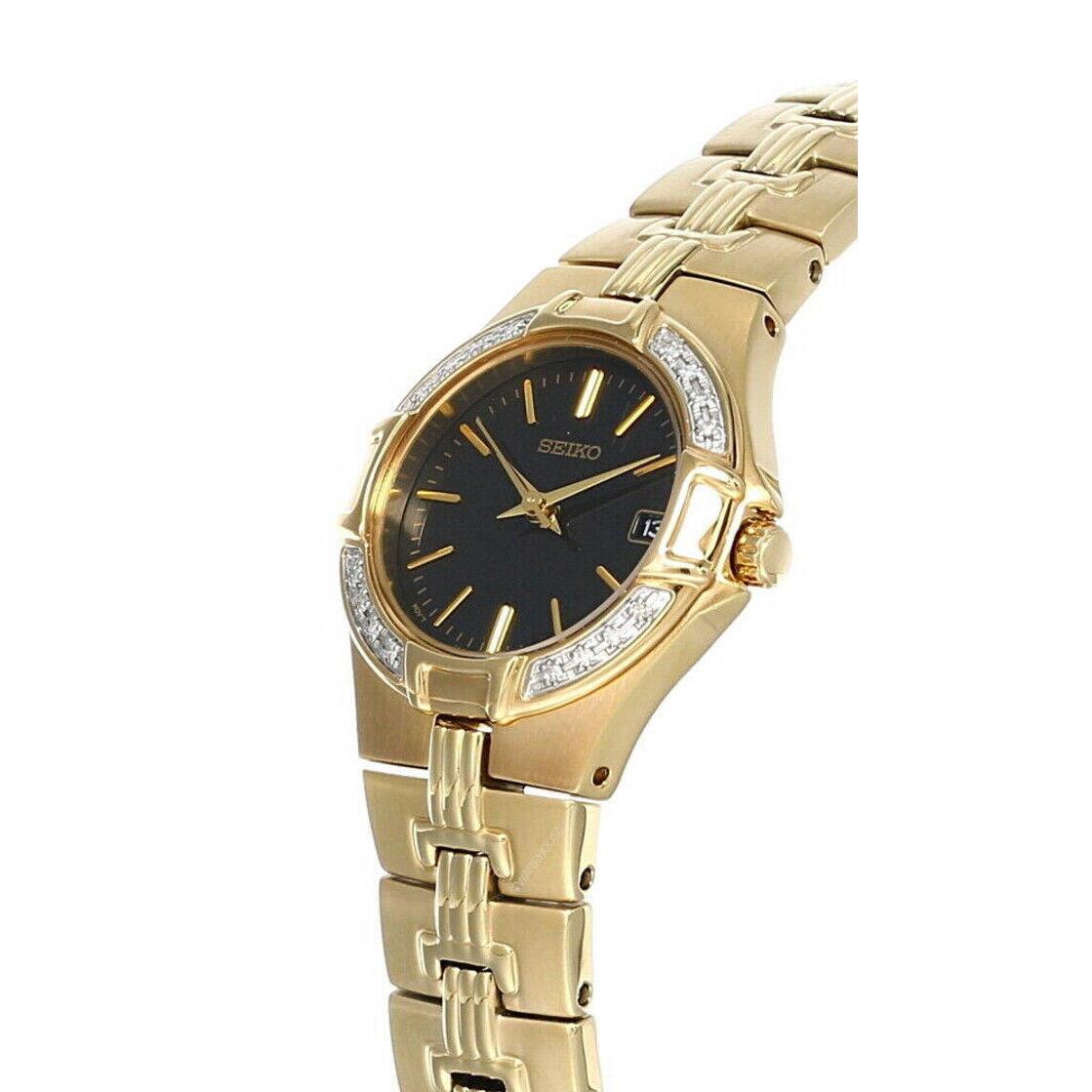 Seiko 25MM Black Dial S-steel Bracelet Women`s Watch SXDA44