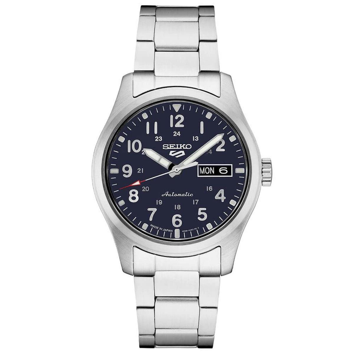 Seiko 5 Sports Men`s Watch Silver-tone 39.4mm Stainless Steel SRPG29K1