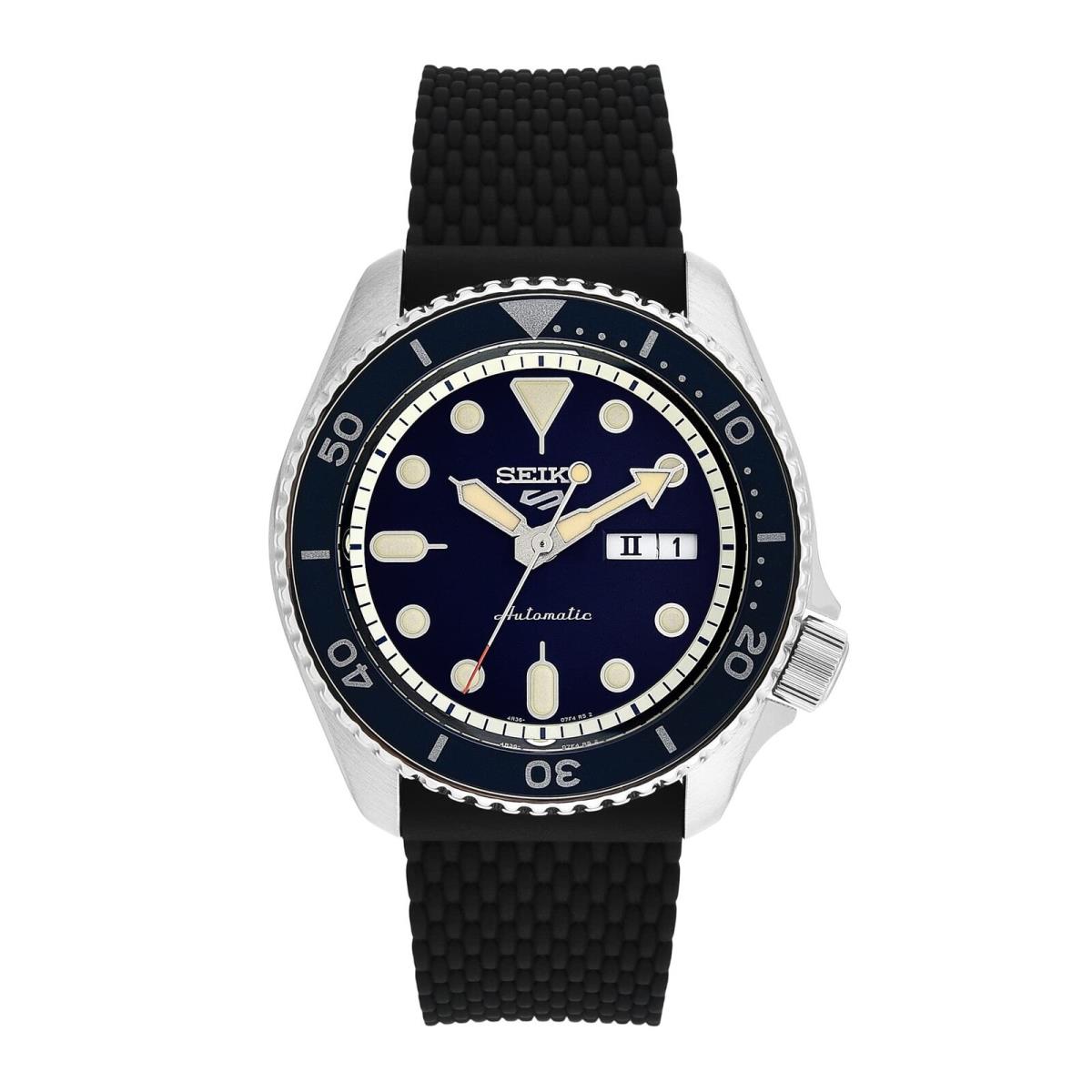 Seiko Men`s Automatic Watch with Silicone Strap SRPD71K2