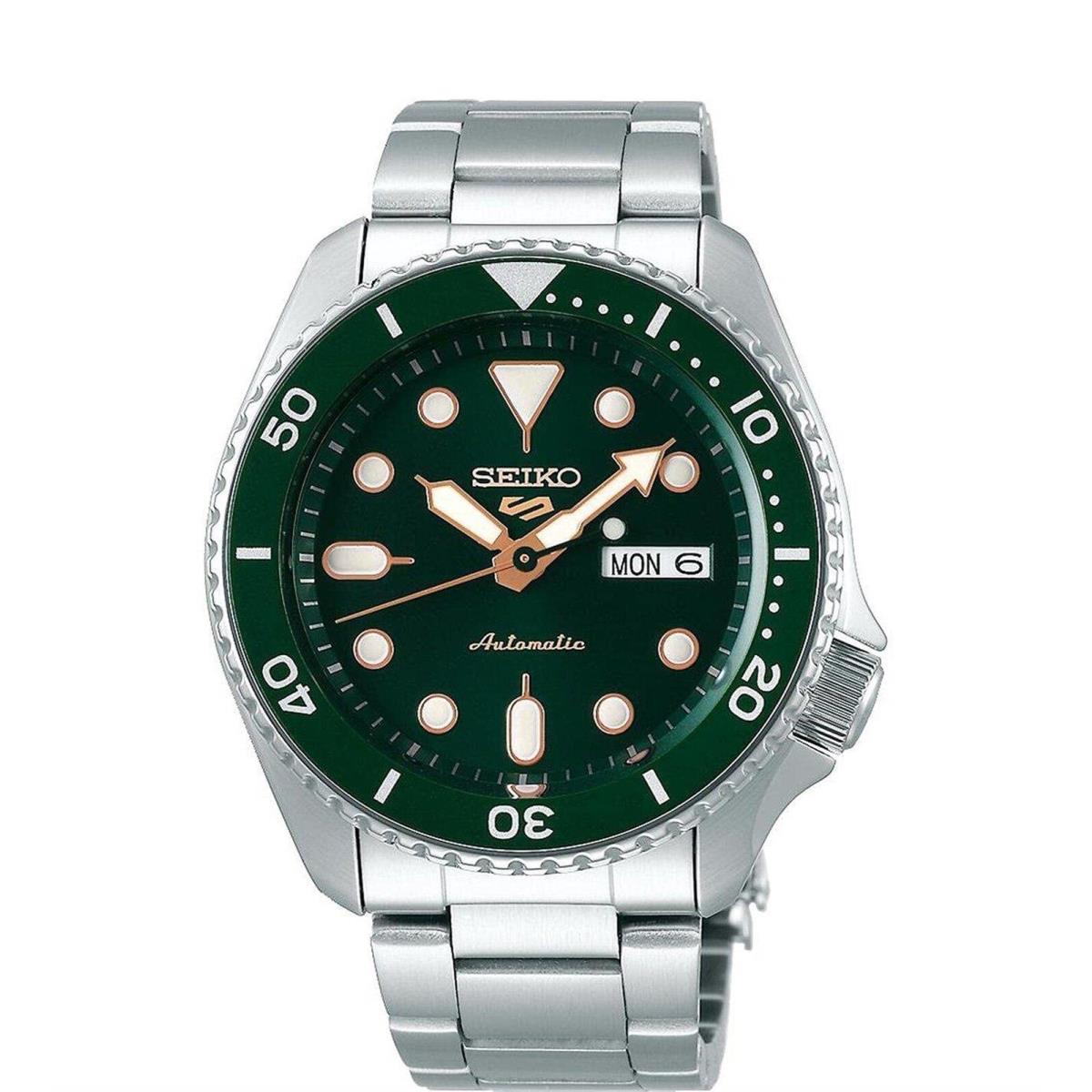 Seiko 5 Sports Automatic Green Dial Men`s Watch SRPD63K1