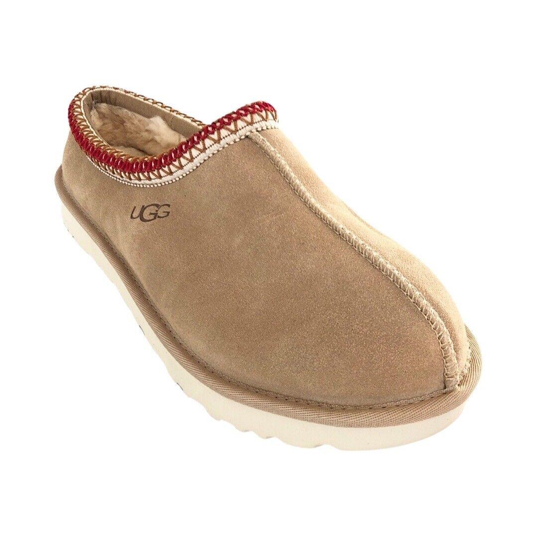 Ugg Women`s Tasman Sand / Dark Cherry Suede Slippers House Shoe 5955