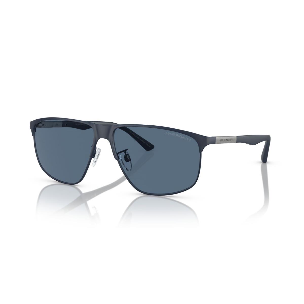 Emporio Armani 0EA2094 301880 Matte Blue Rectangular Sunglasses