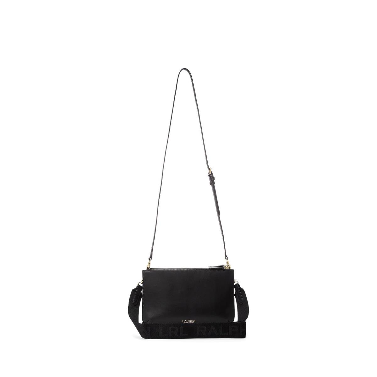 Woman`s Handbags Lauren Ralph Lauren Leather Medium Landyn Crossbody Bag Black