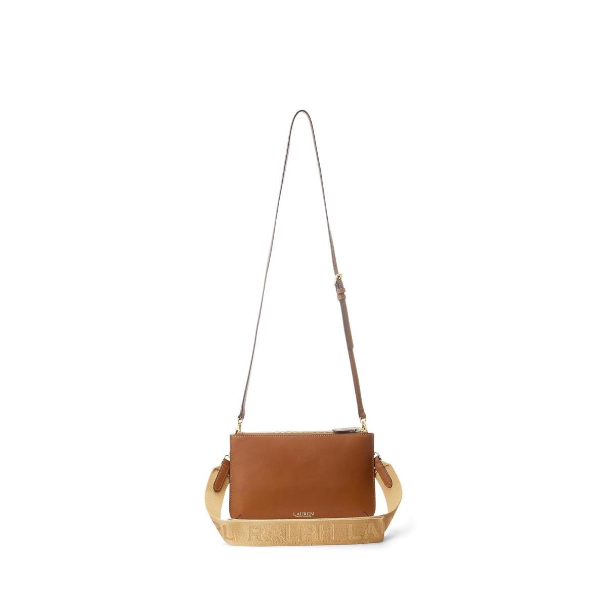 Woman`s Handbags Lauren Ralph Lauren Leather Medium Landyn Crossbody Bag Lauren Tan