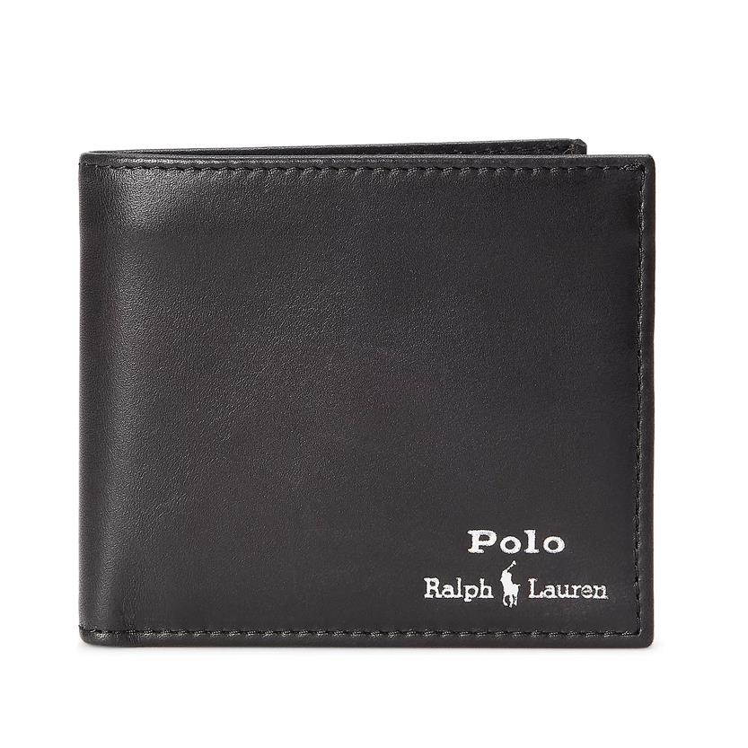 Polo Ralph Lauren Men`s Suffolk Billfold Wallet Dark Brown Leather