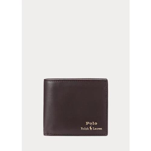 Polo Ralph Lauren Leather Billfold Wallet Brown 405803865001-NWT