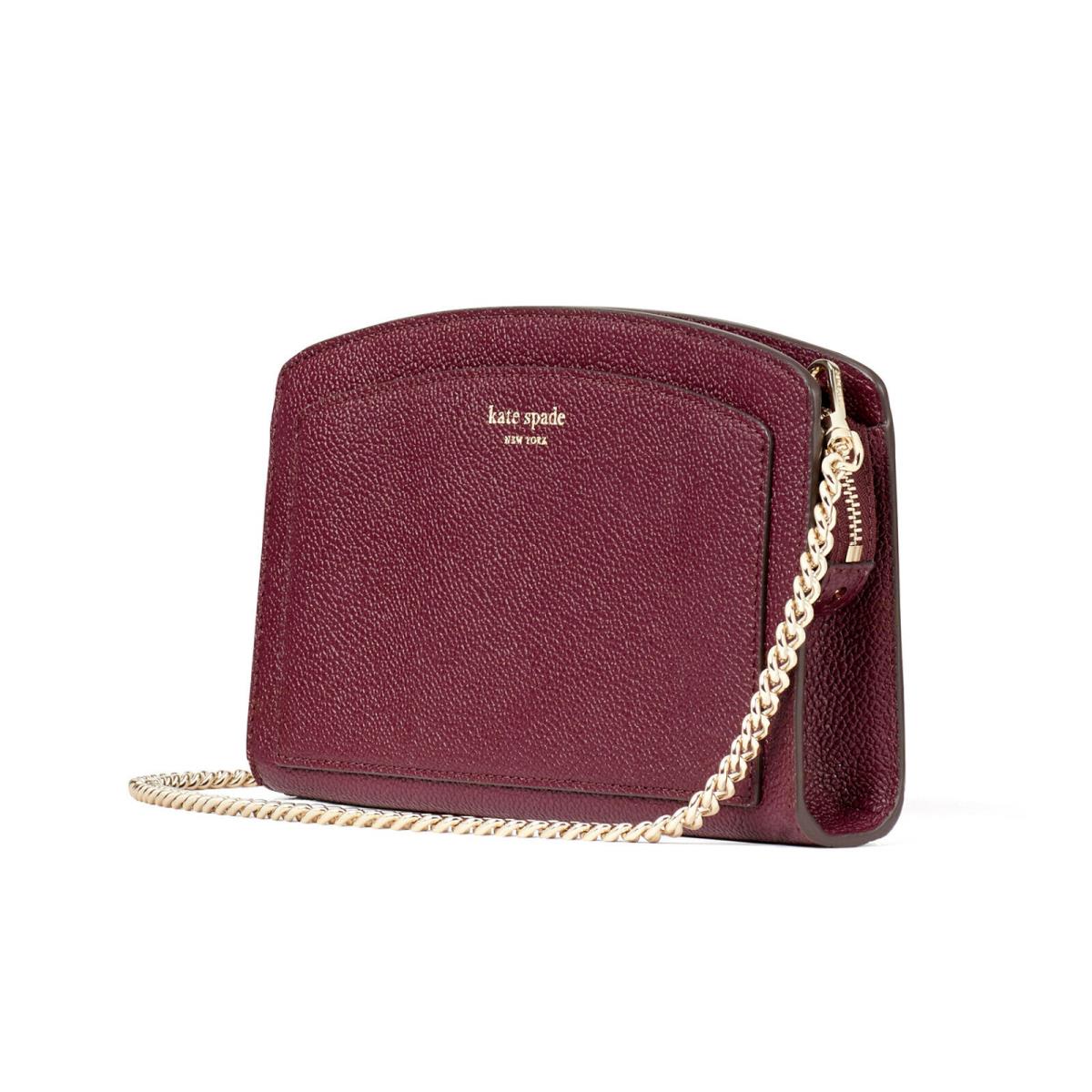 Kate Spade Margaux East West Leather Convertible Crossbody Bag Deep Cherry