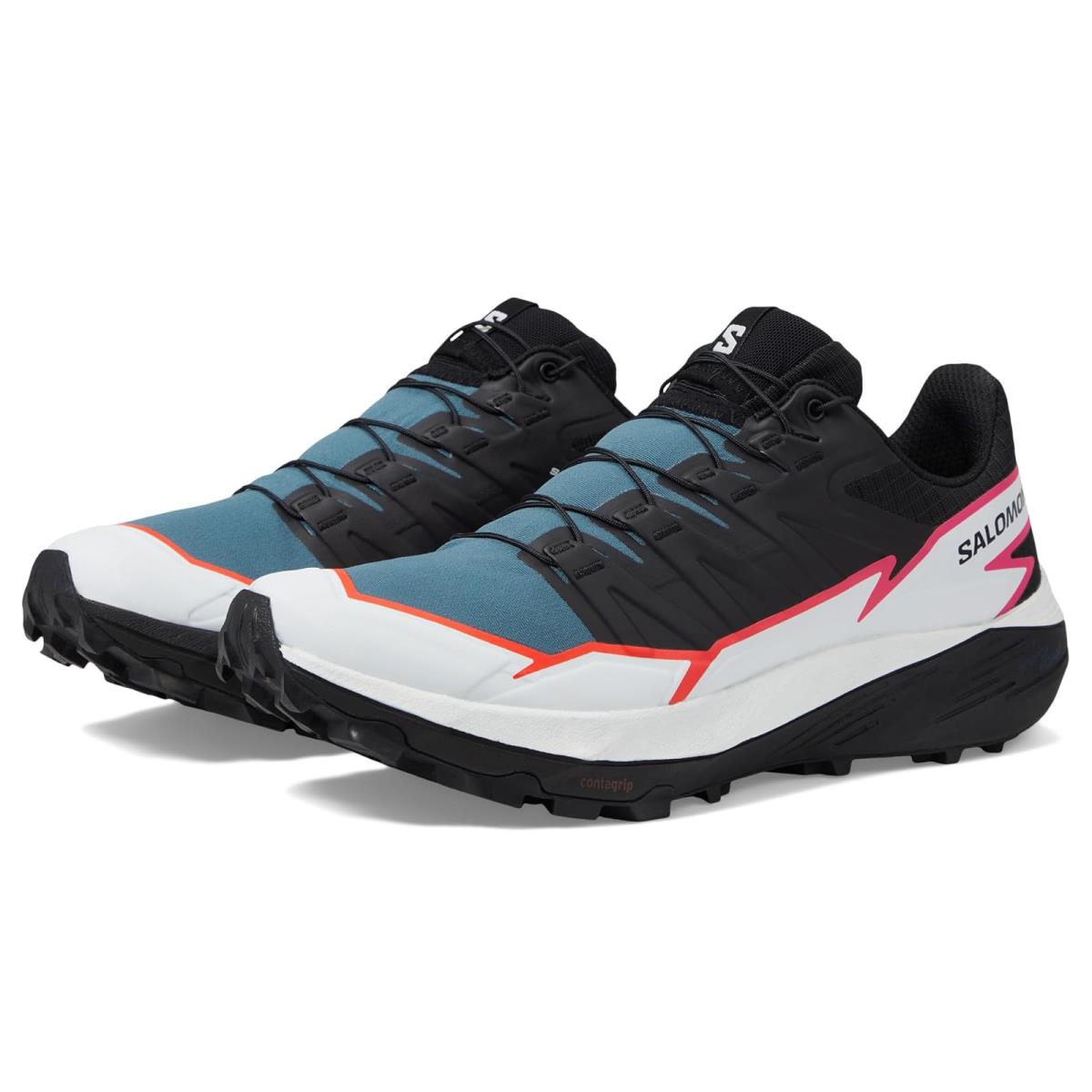 Woman`s Sneakers Athletic Shoes Salomon Thundercross - Black/Bering Sea/Pink Glo