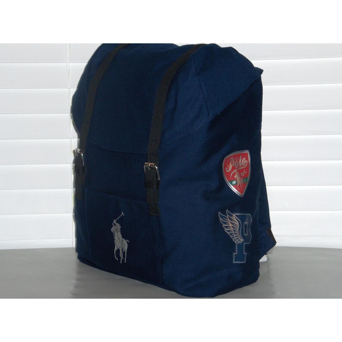 Ralph Lauren Fragrances Men`s Pony World of Polo Backpack Travel Bag Navy Blue