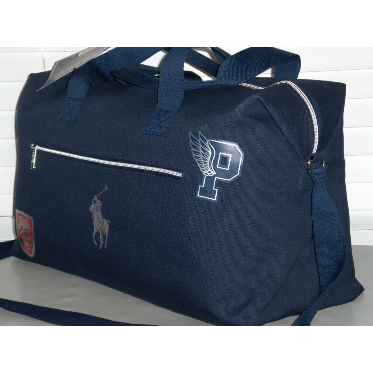 Ralph Lauren Fragrances Men`s Pony World of Polo Duffle Travel Bag Navy Blue