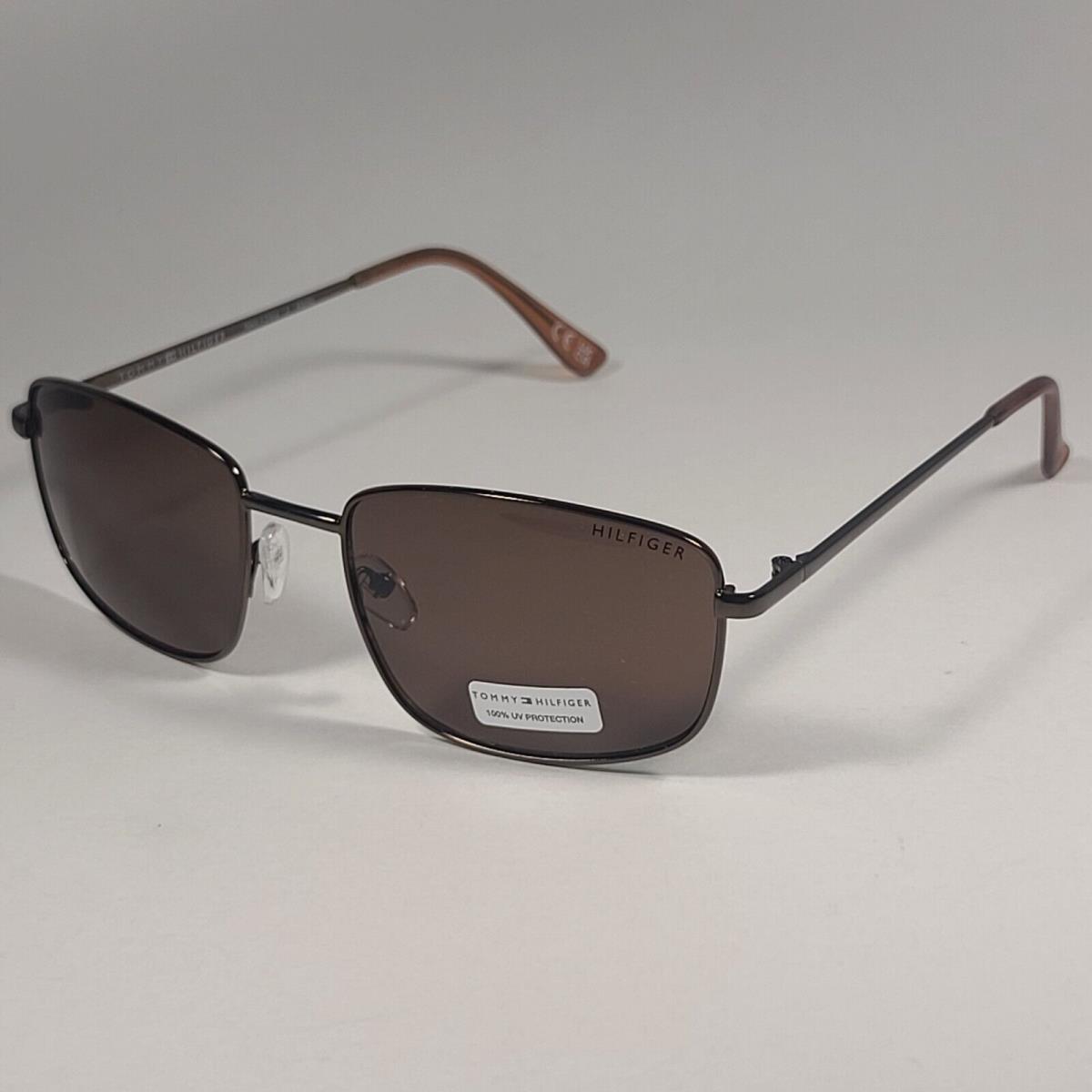 Tommy Hilfiger MM OM630 Rectangle Sunglasses Bronze Frame Brown Lens 57mm