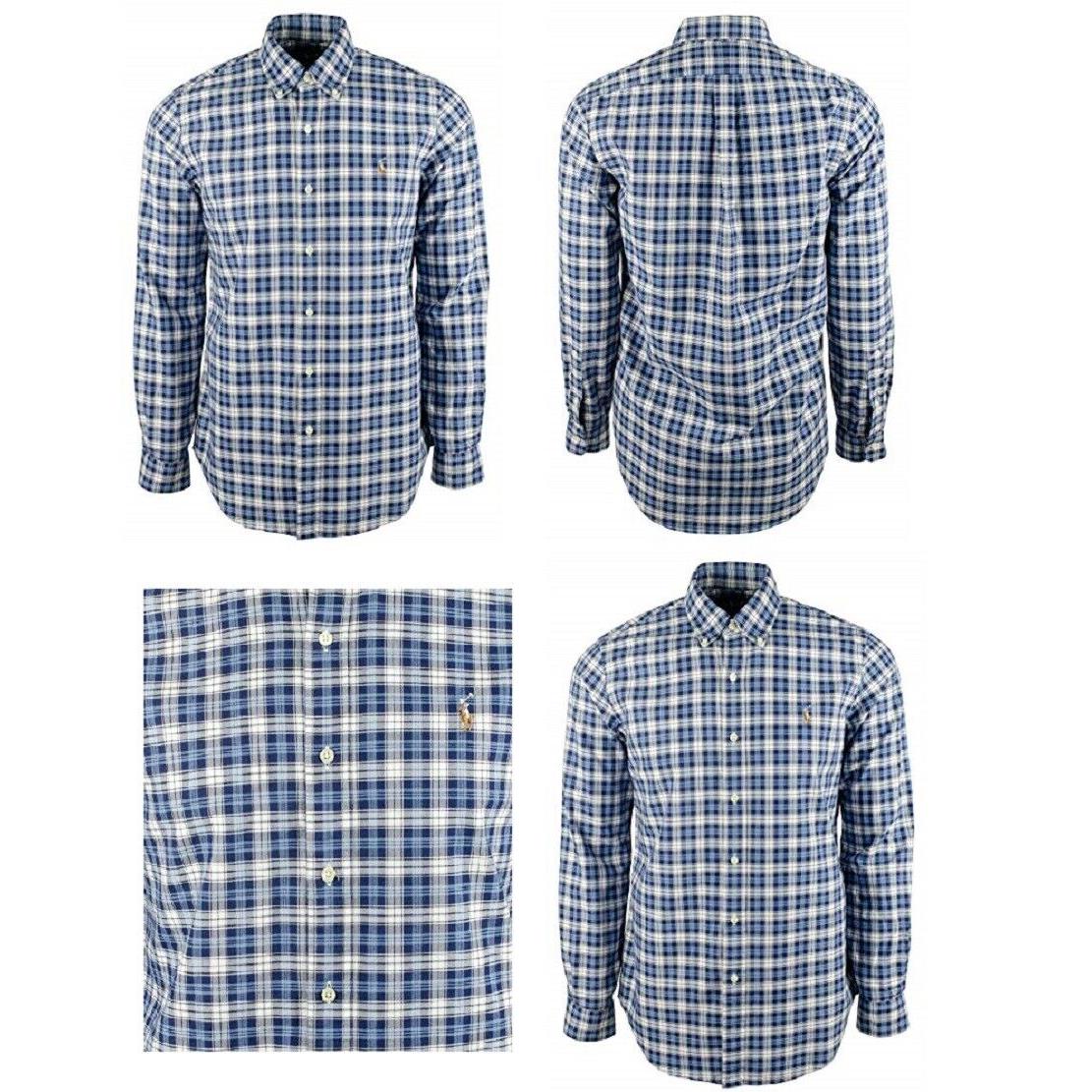 Ralph Lauren Men`s Classic Fit Button Down Oxford Shirt Multi Navy S