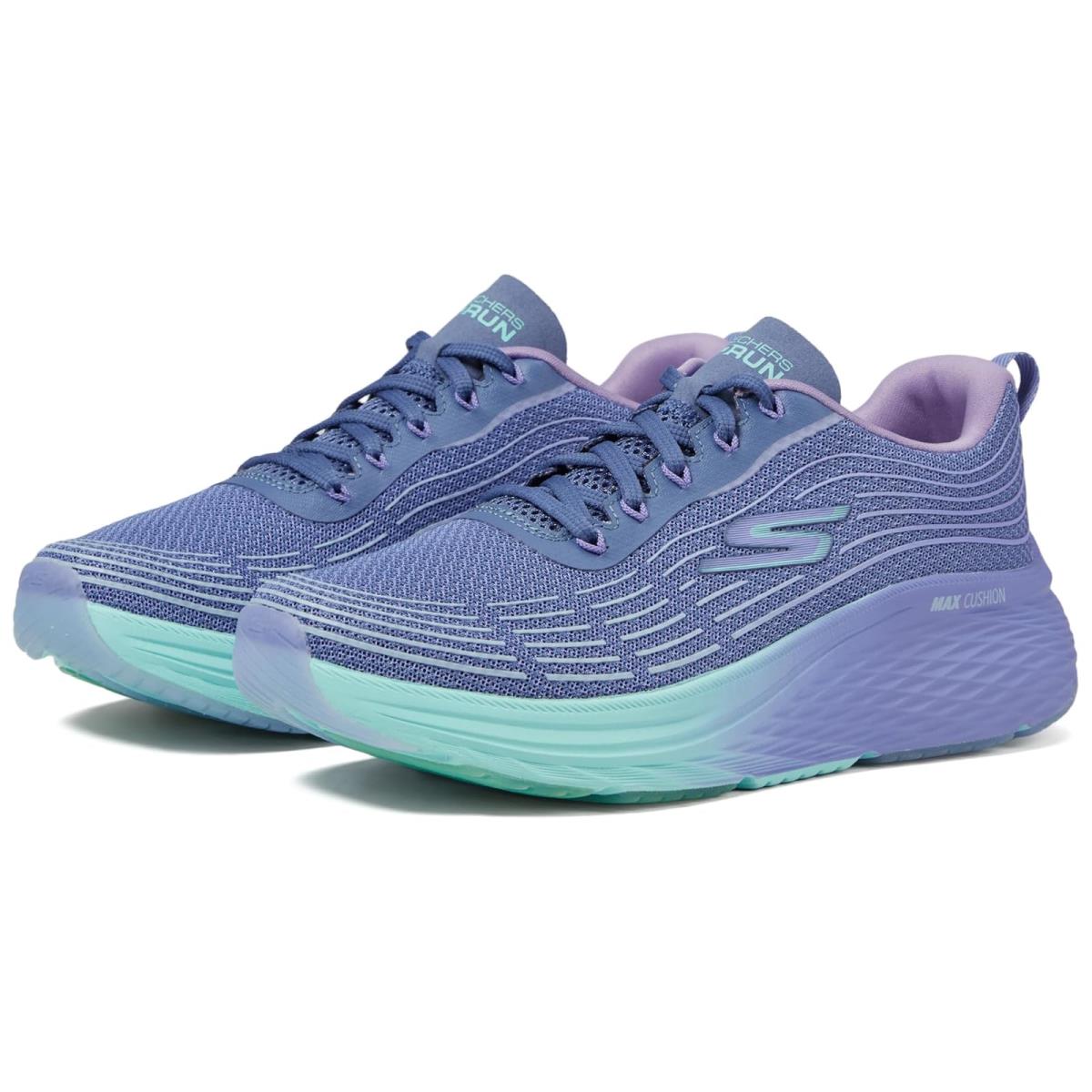 Woman`s Shoes Skechers Max Cushioning Elite 2.0 Speed Play - Blue/Lavender