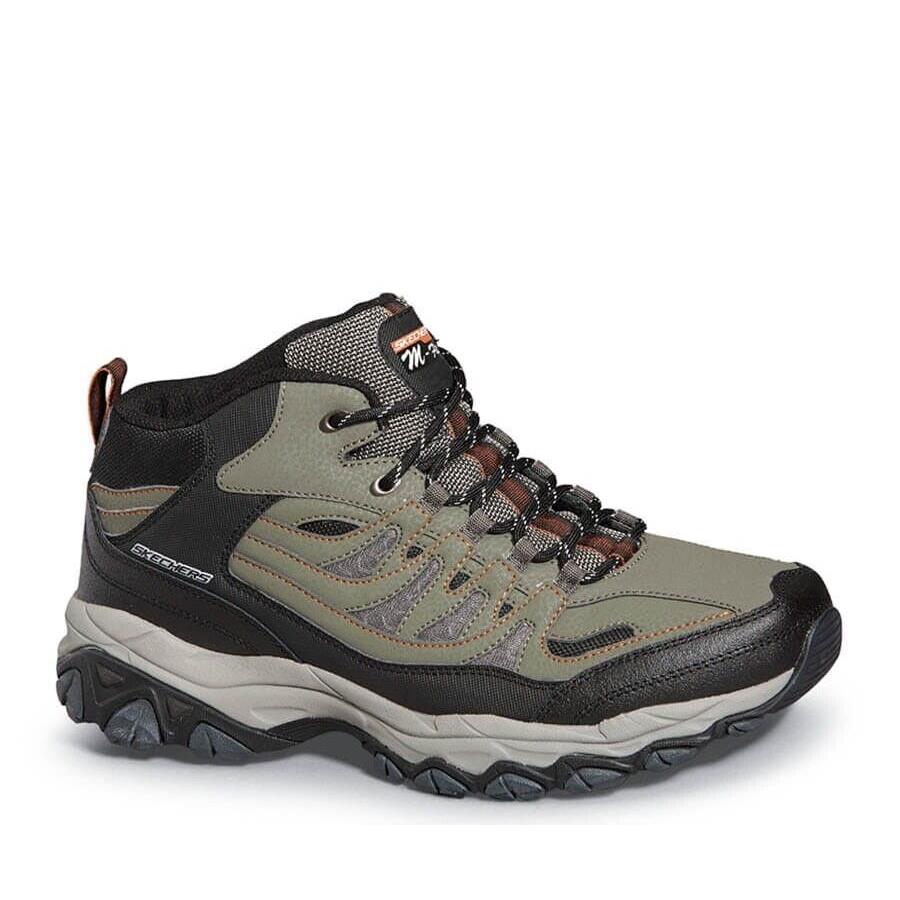 Skechers Men After Burn Geardo Hiking Boots Shoes Olive Black 50120 Eww Size 8.5