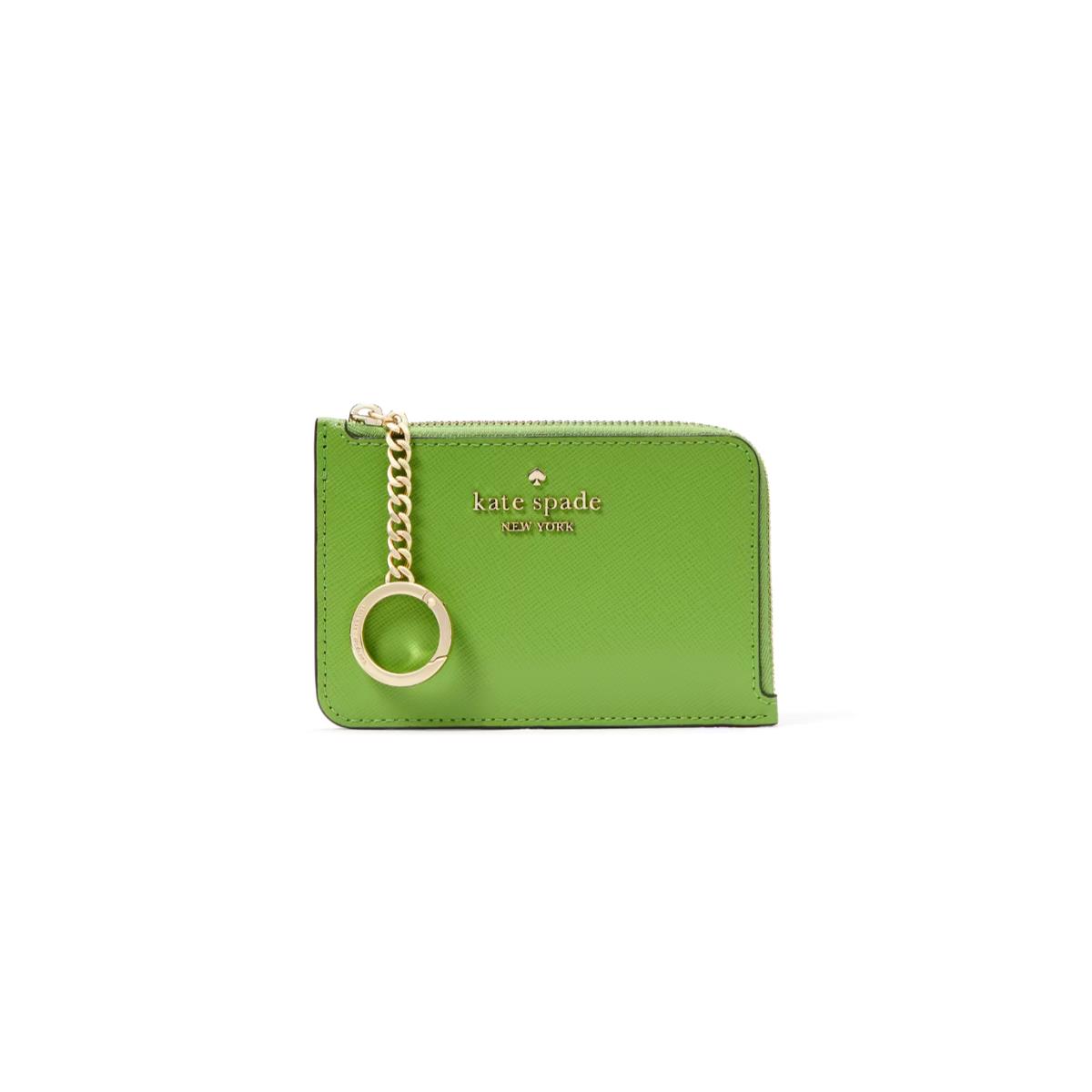 Kate Spade Madison Medium L-zip Card Holder Wallet Turtle Green KG613