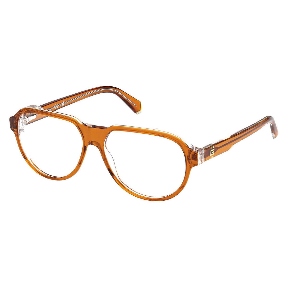 Guess GU50090 Eyeglasses Men Orange/other 56mm