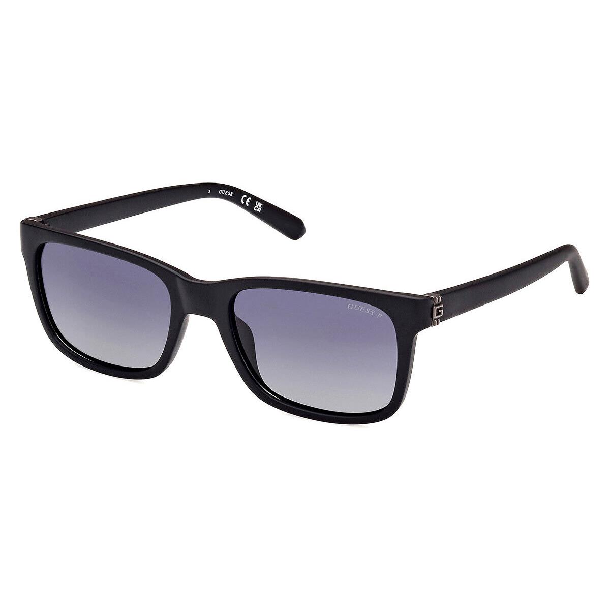 Guess GU00066 Sunglasses Matte Black Smoke Polarized 55mm