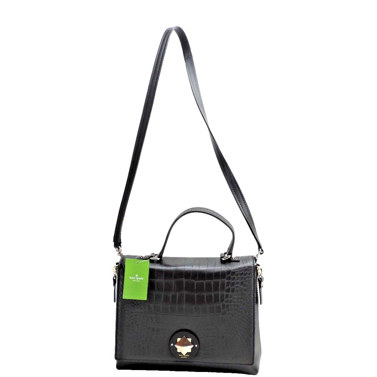 Kate Spade New York Varick Street Abbie Leather Satchel Handbag + Strap Blk New