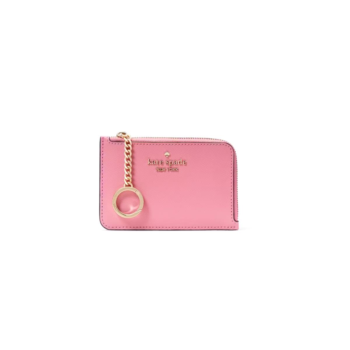 Kate Spade Madison Medium L-zip Card Holder Wallet Blossom Pink KG613