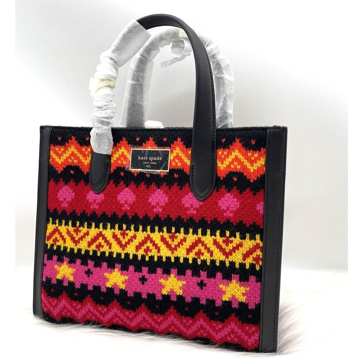 Kate Spade New York Manhattan Carnival Fair Isle Sweater Knit Sm Tote