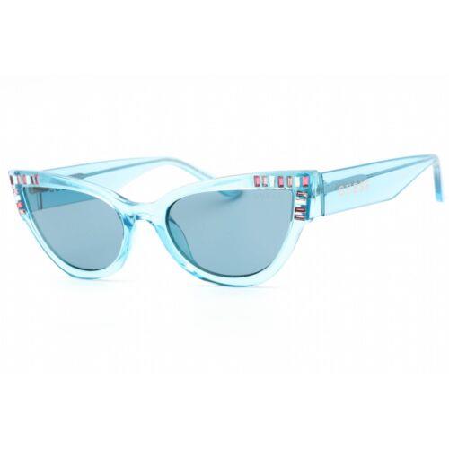 Guess Women`s Sunglasses Blue Lens Turquoise/other Cat Eye Frame GU7901 89V