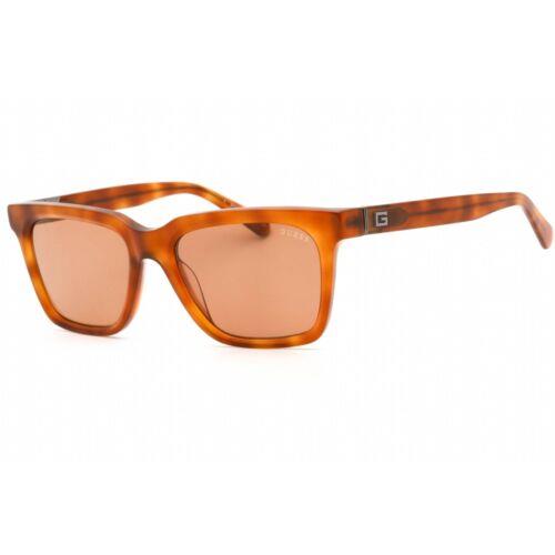 Guess Men`s Sunglasses Brown Lens Havana/other Plastic Square Frame GU00064 56E