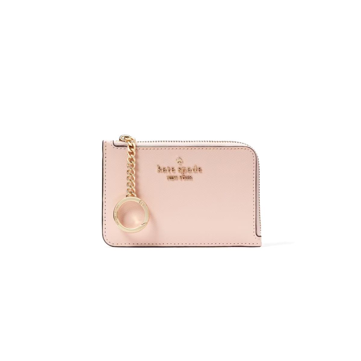 Kate Spade Madison Medium L-zip Card Holder Wallet Conch Pink KG613