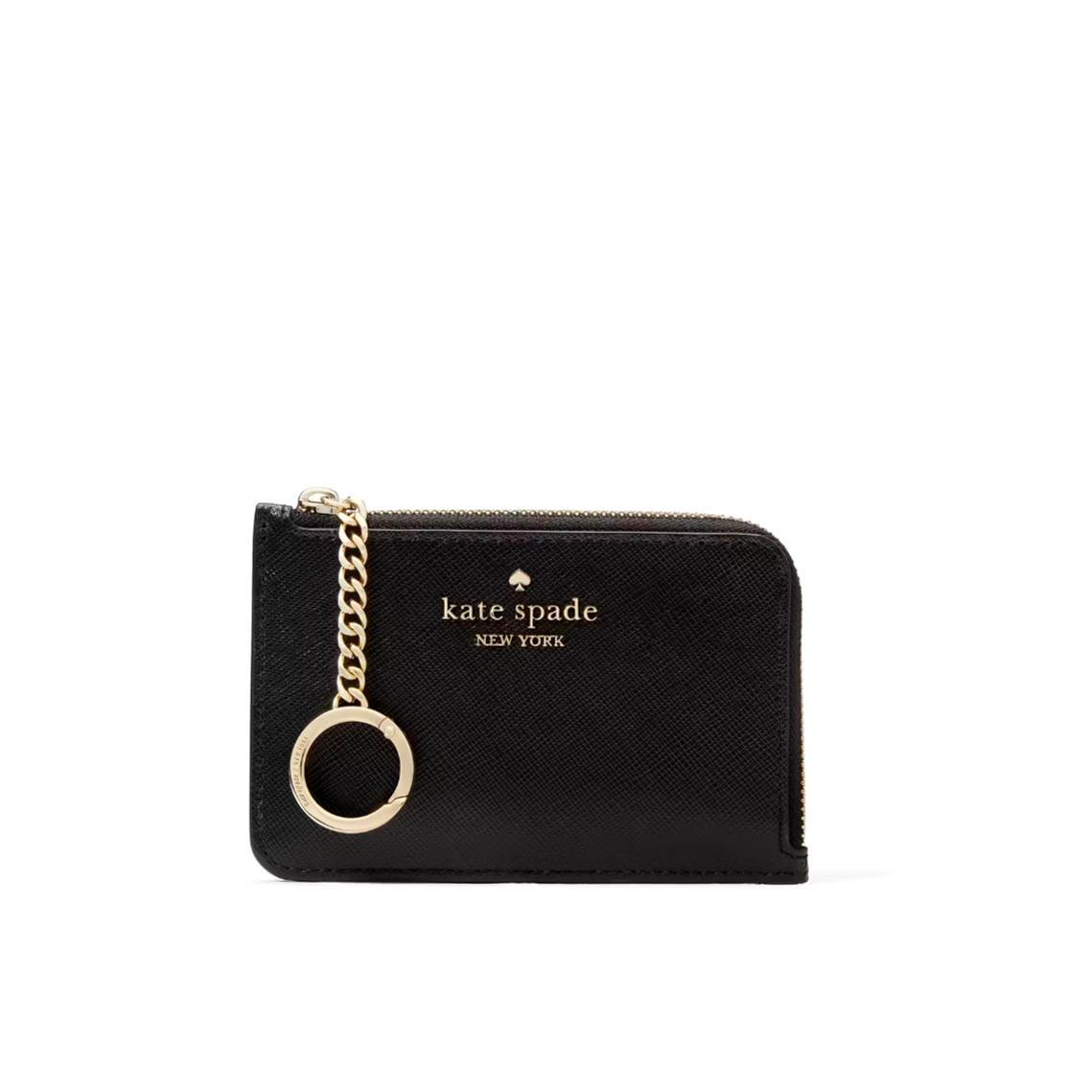 Kate Spade Madison Medium L-zip Card Holder Wallet Black KG613