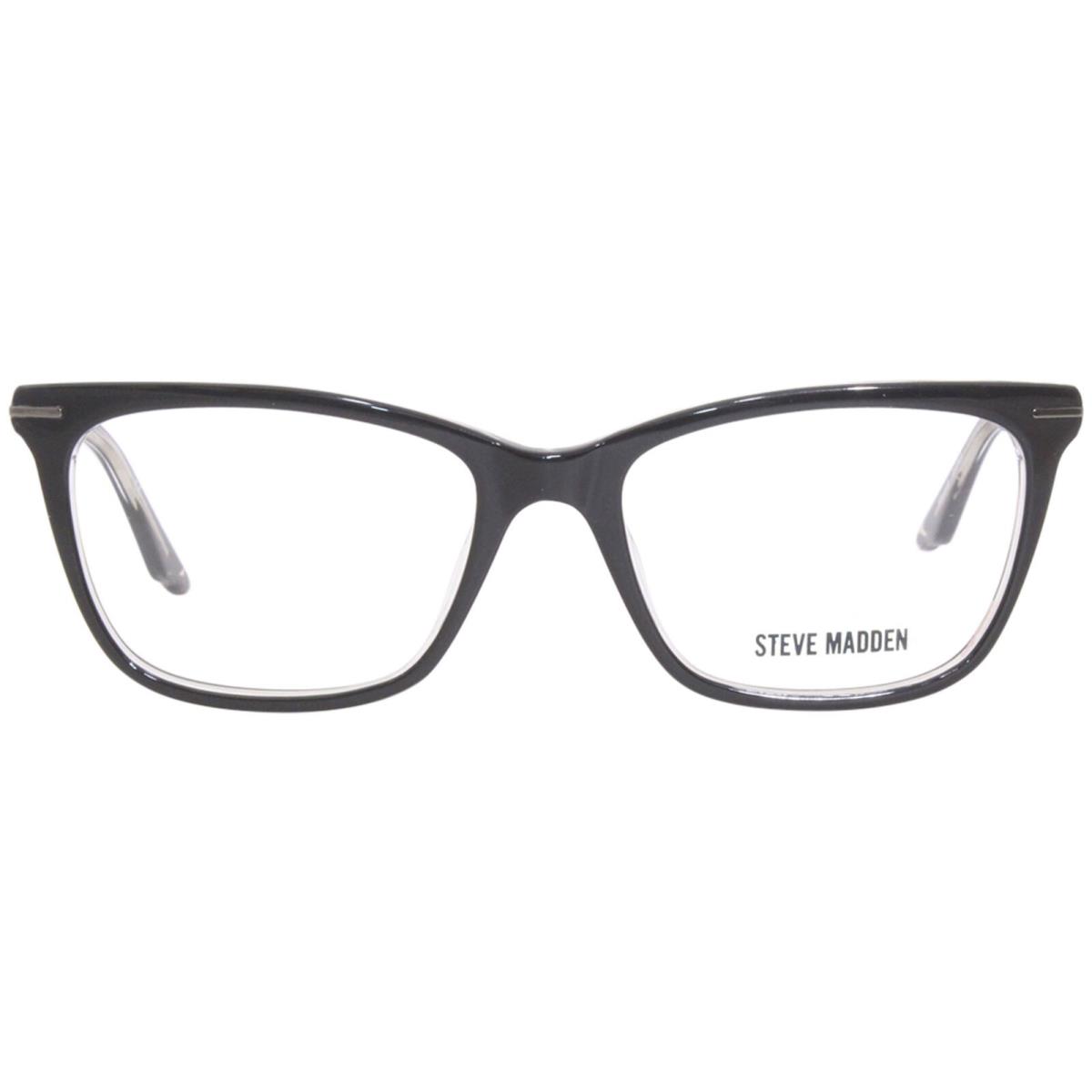 Steve Madden Shantti Eyeglasses Frame Women`s Black Laminate Full Rim 53mm