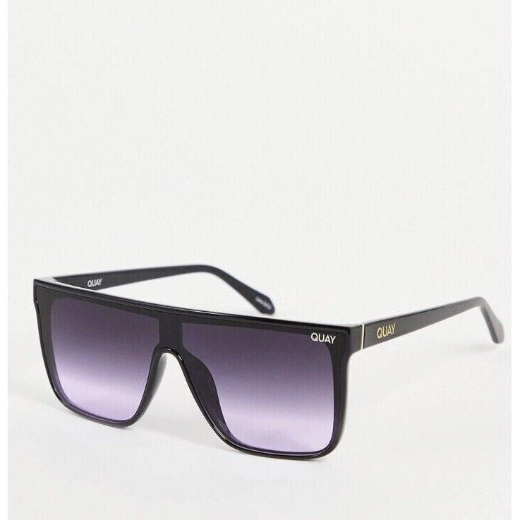 Quay Australia Nightfall Sunglasses Black Purple Fade Shield Sunnies