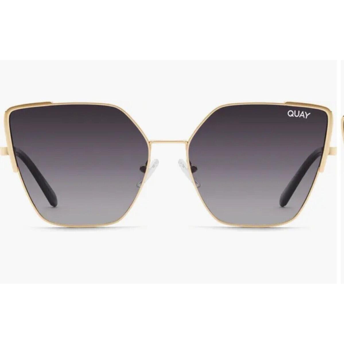 Quay Australia Srsly Polarized Cat Eye Sunglasses Gold Smoke