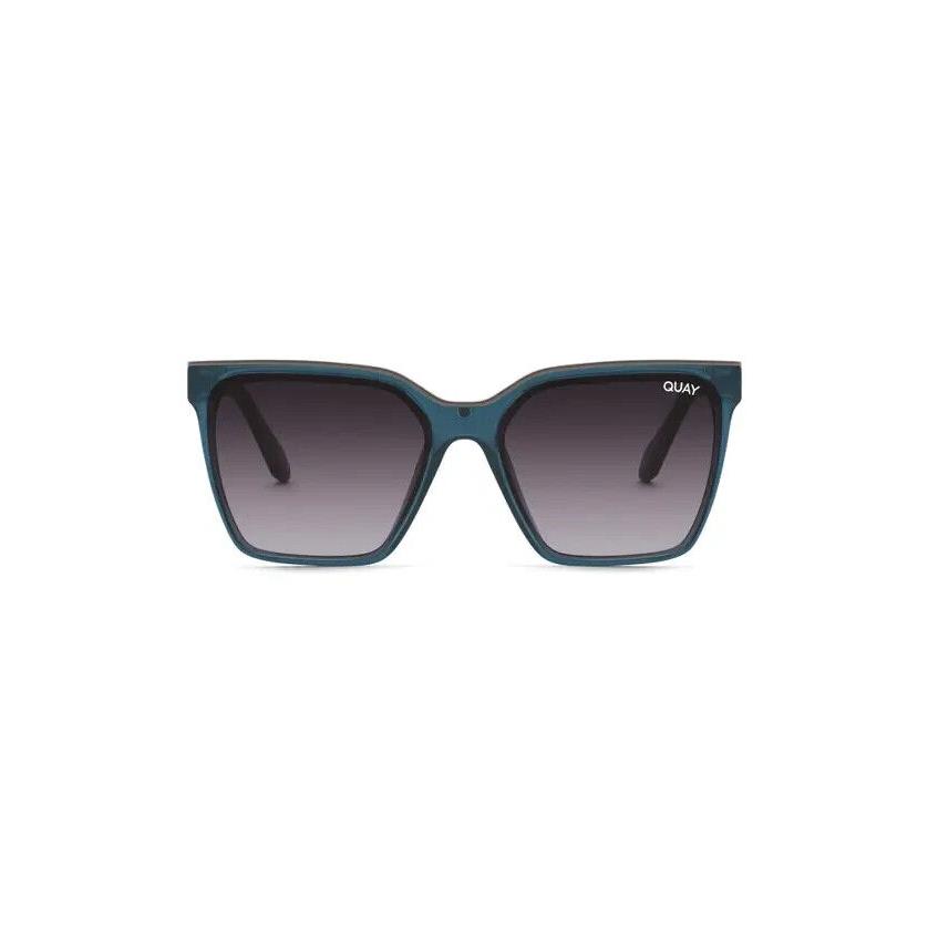 Quay Australia Level Up Sunglasses 55mm Square Blue Smoke