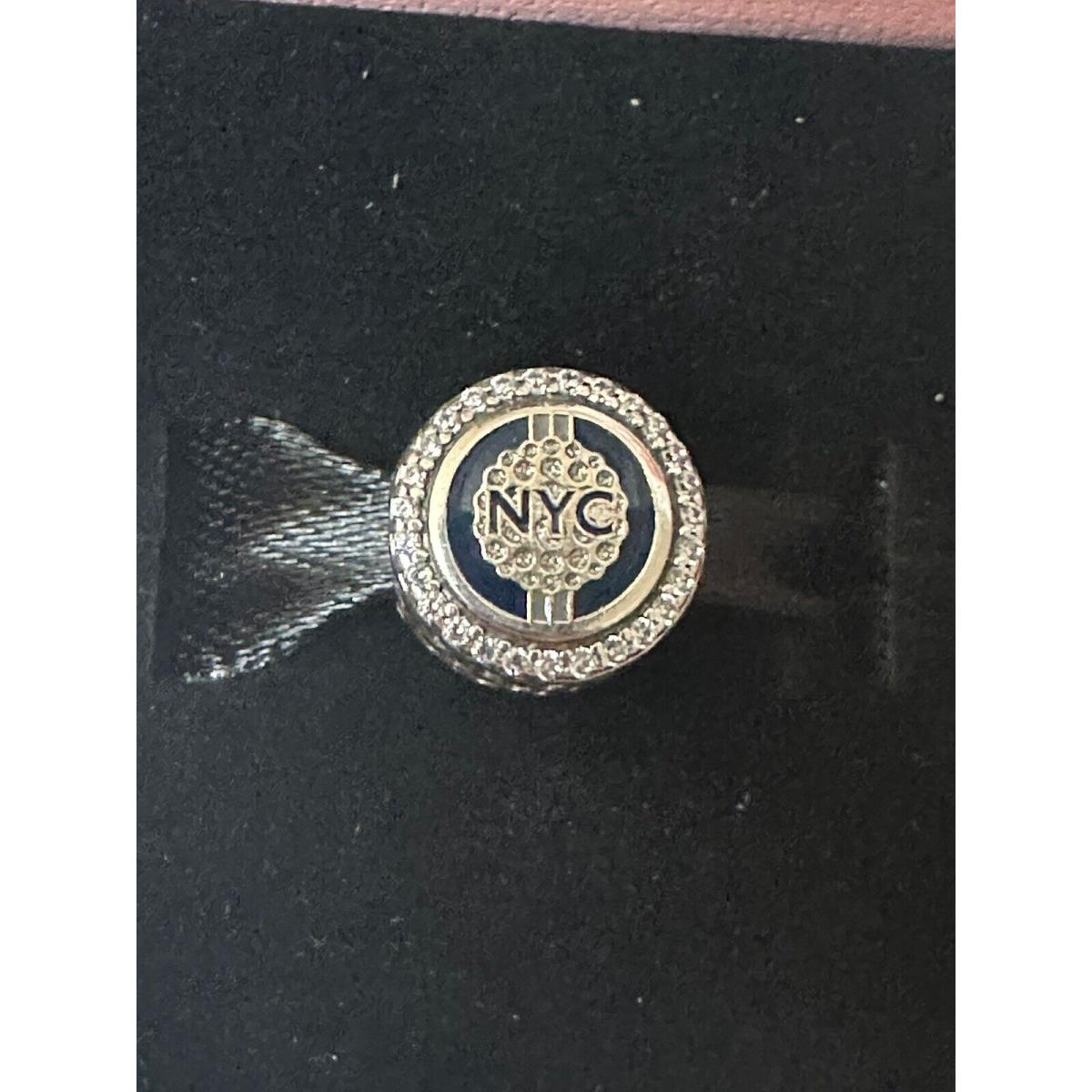 Silver and Blue Pandora York City S925 Year s 2024 Ball Charm