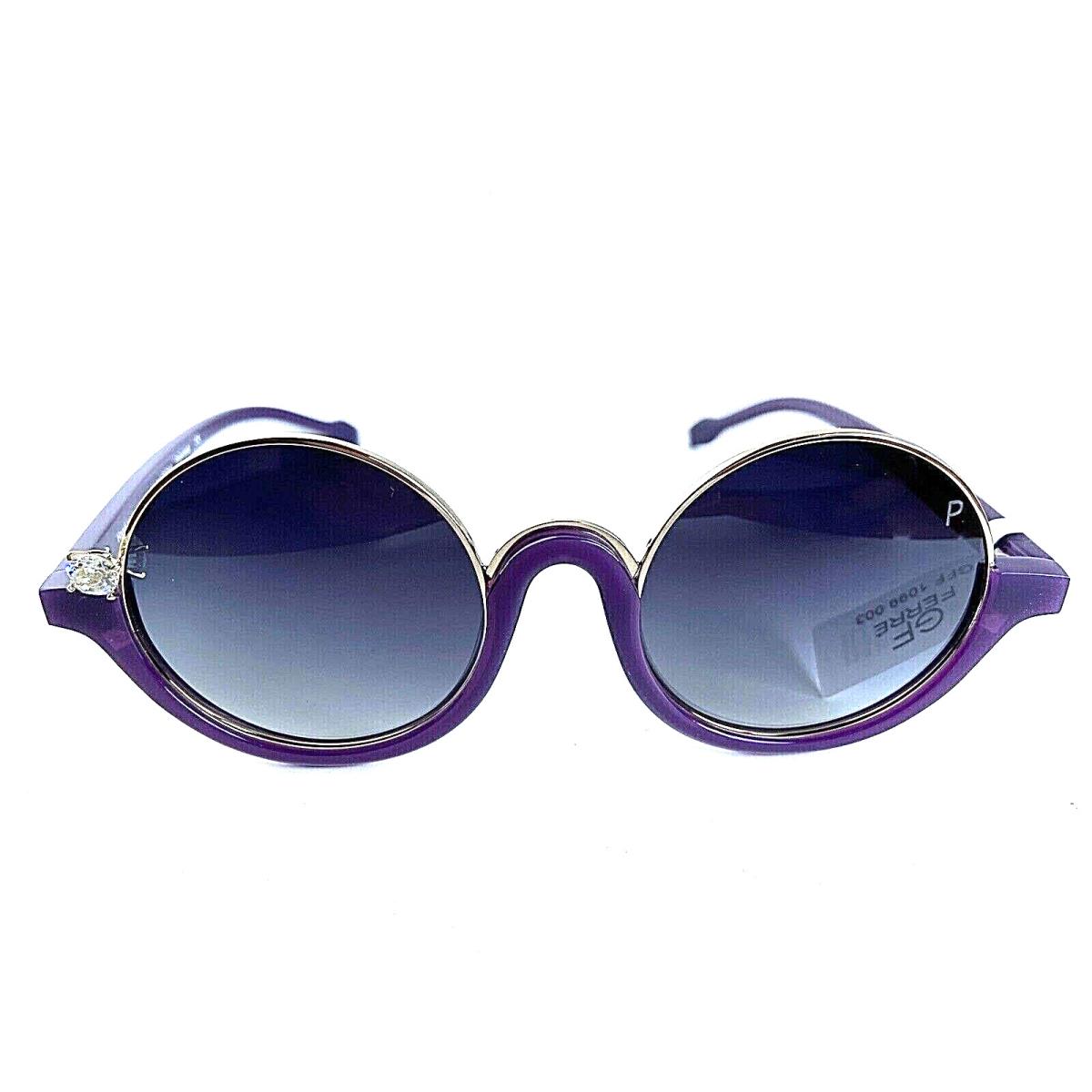 Polarized Gianfranco Ferre Gff 1S99 003 Round Purple Women`s Sunglasses