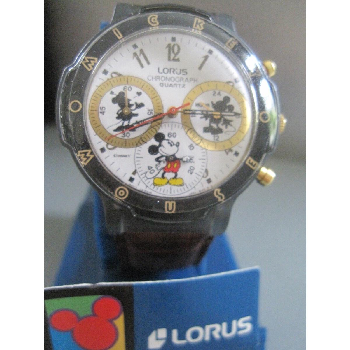 Lorus Micky Mouse Chronograph 3 Watch Sub Quartz Mens V654-8050