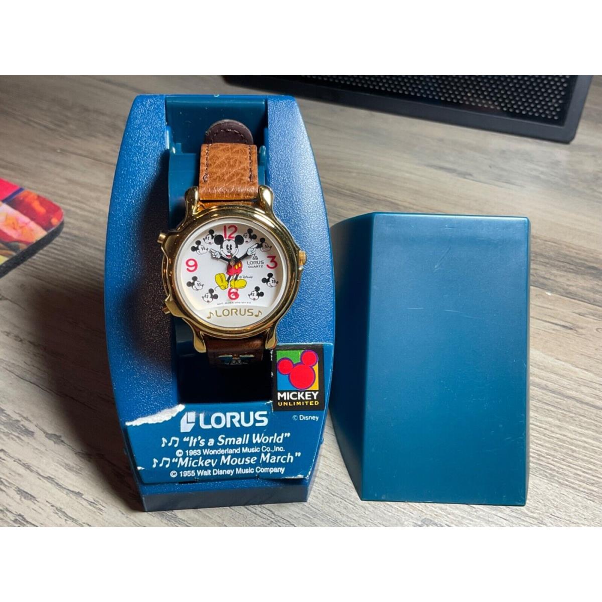 Vintage Disney Lorus Mickey Mouse Musical Melody Watch Collectible