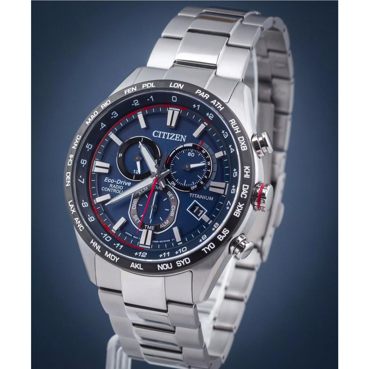 Citizen Super Titanium CB5945-85L Controlled Blue Dial Sapphire Men`s Watch