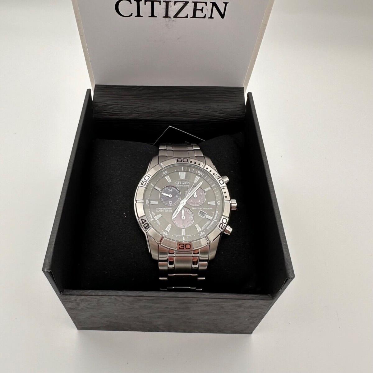 Citizen BL5450-54H Eco-drive Brycen Chronograph Stainless Steel Men`s Watch