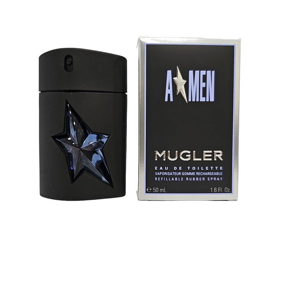 Angel A Men By Mugler 1.6 oz / 50 ml Edt Refillable Rubber Men`s Spray