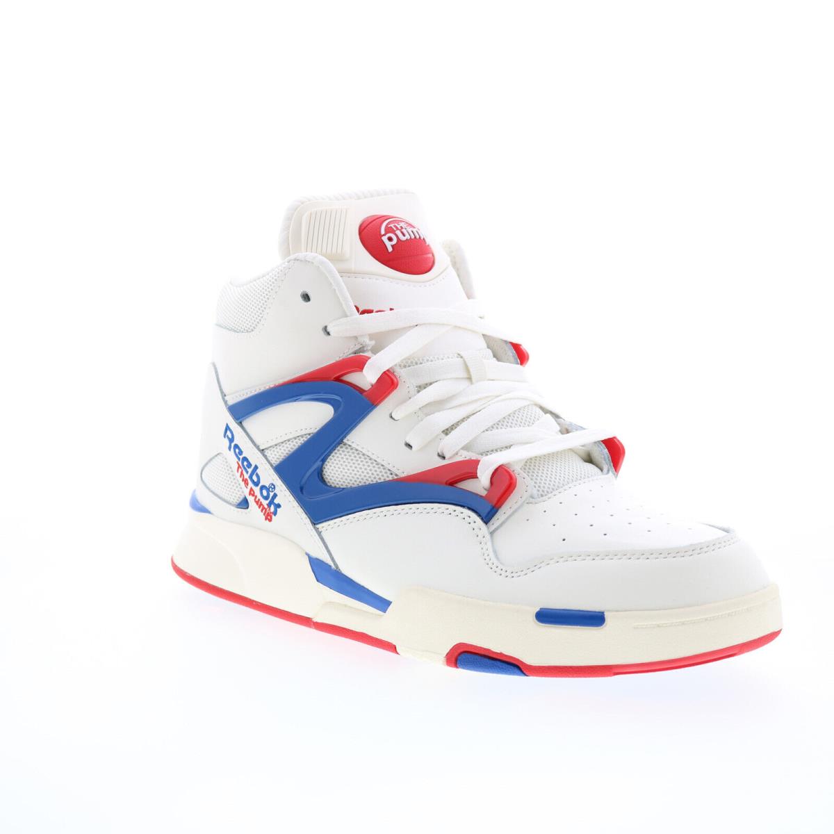 Reebok Pump Omni Zone II Mens Beige Leather Lifestyle Sneakers Shoes