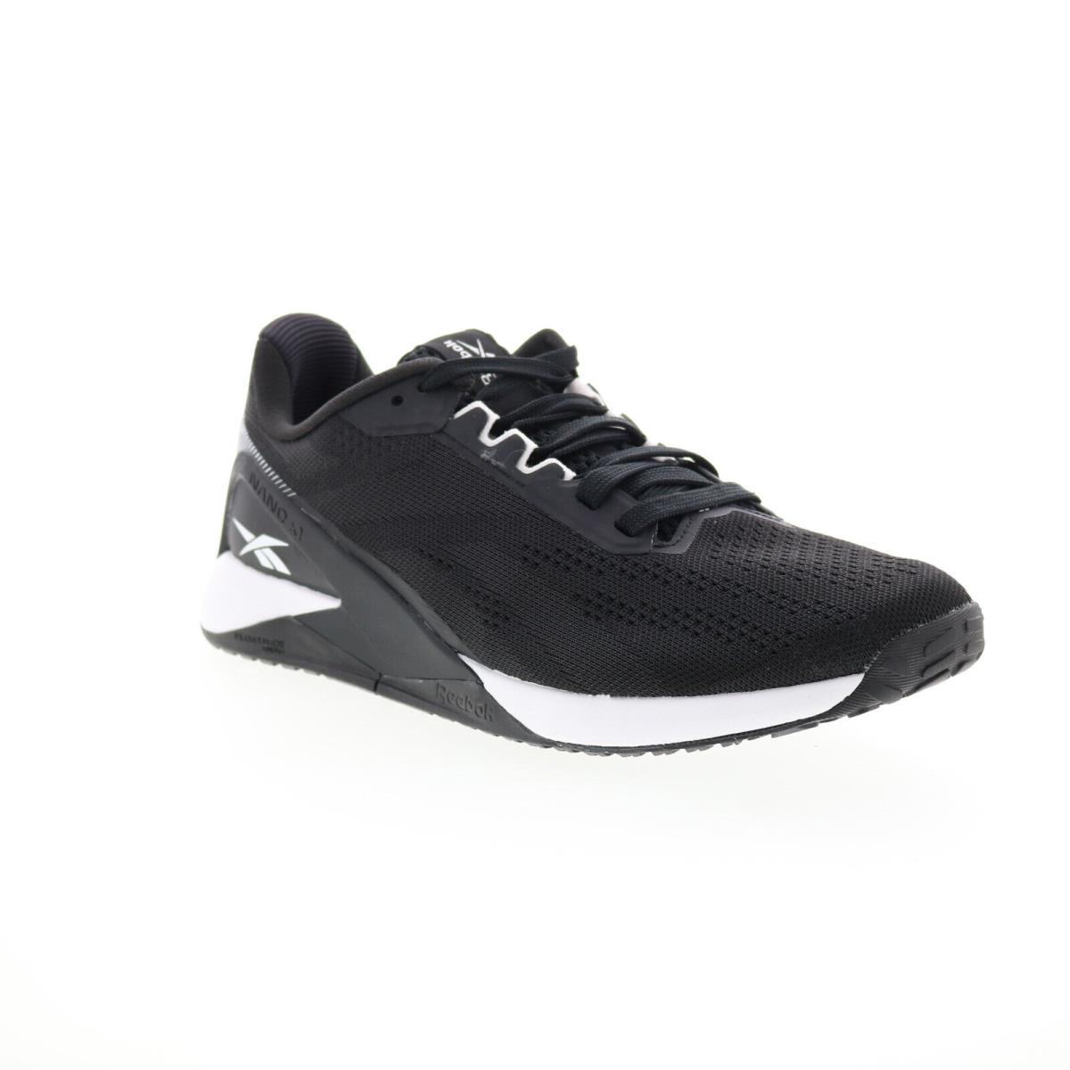 Reebok Nano X1 Womens Black Canvas Lace Up Athletic Cross Training Shoes - Black