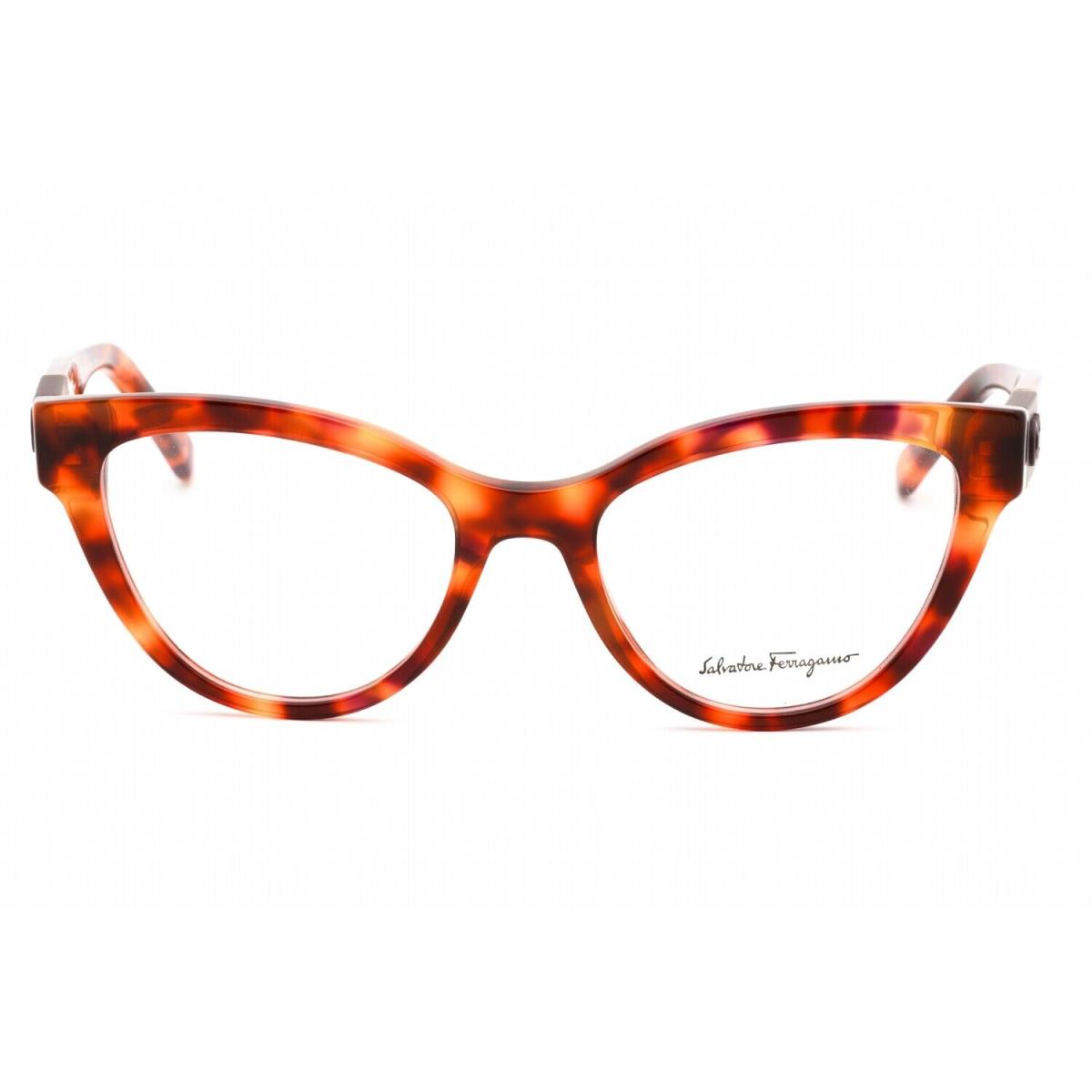 Salvatore Ferragamo SF2920 604 Eyeglasses Red Tortoise Frame 52 Mm