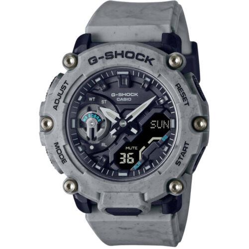 Casio Men`s Watch G-shock Grey Analog-digital Dial Resin Strap GA-2200SL-8ACR