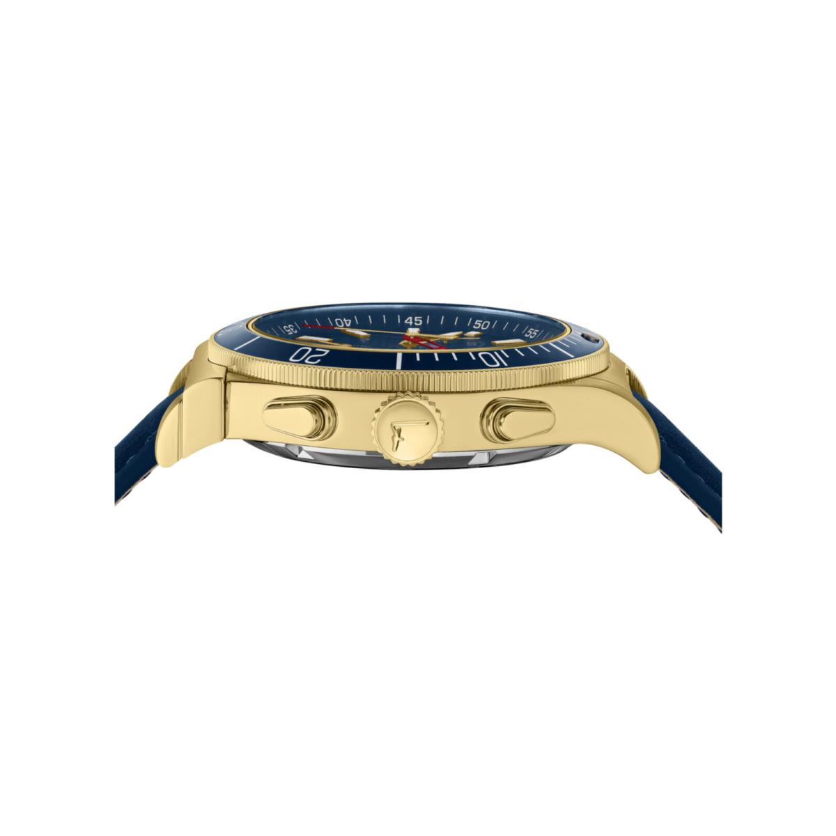 Ferragamo Mens Ferragamo 1898 Gold 44mm Strap Fashion Watch