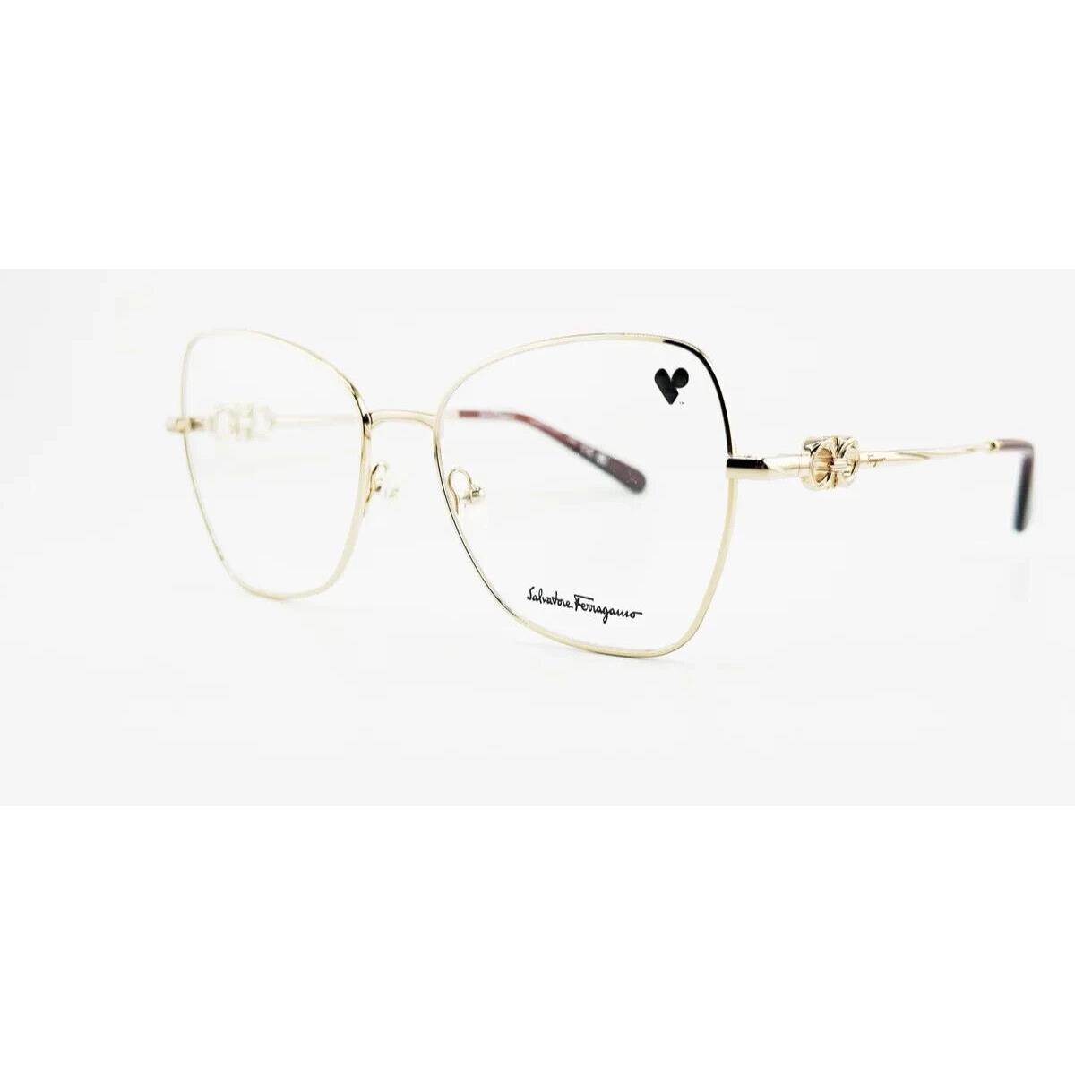 Salvatore Ferragamo SF 2221 770 55mm Gold Butterfly Style Women`s Eyeglasses