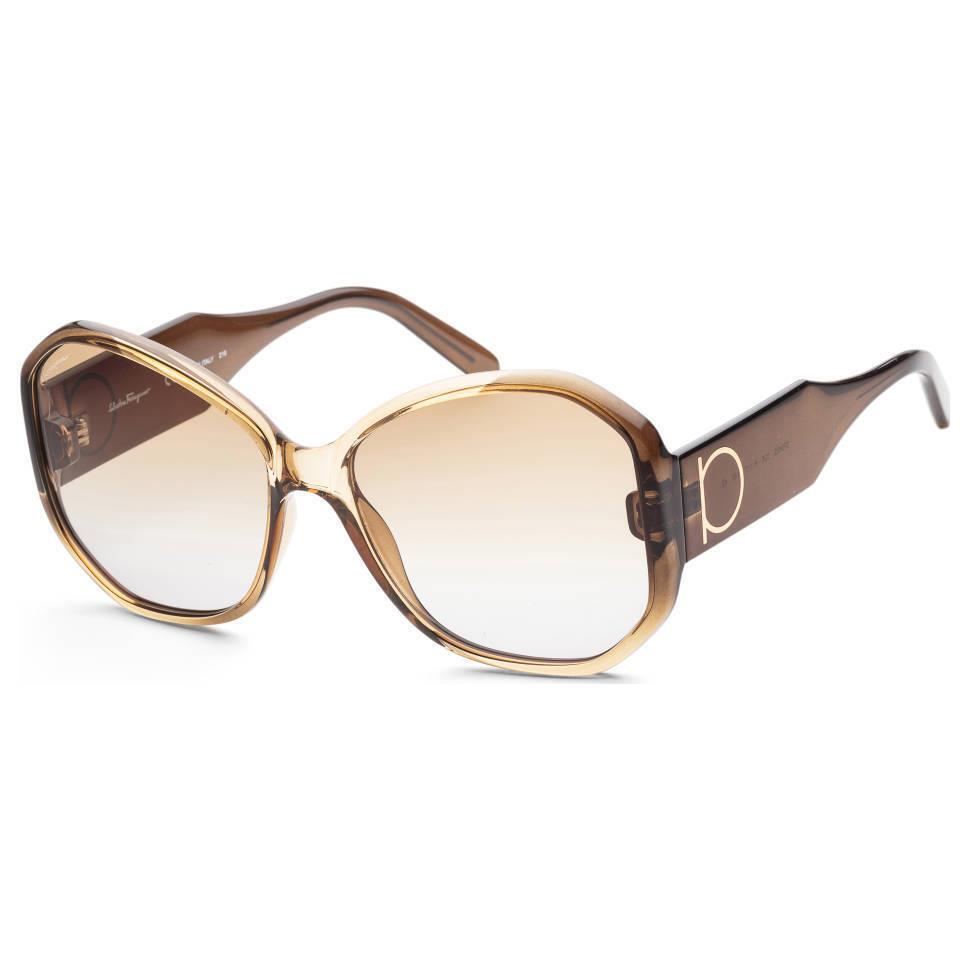 Salvatore Ferragamo Sunglasses SF942S 326 Khaki Brown 61-17-145 Italy
