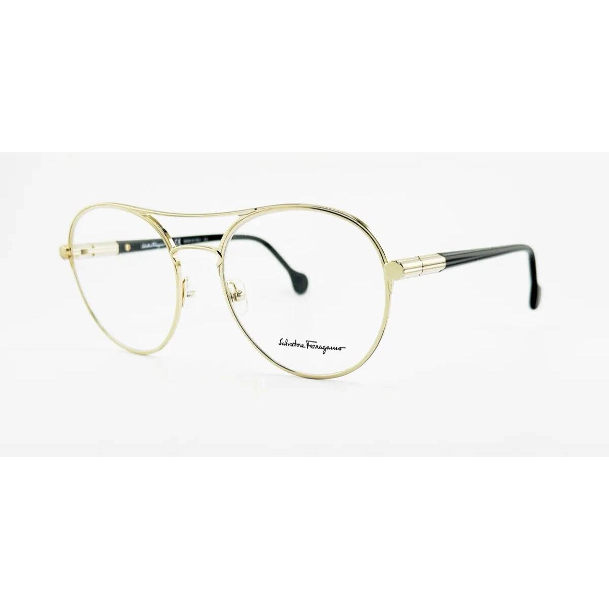 Salvatore Ferragamo SF 2174 733 55mm Gold Metal and Black Ova Women`s Eyeglasses