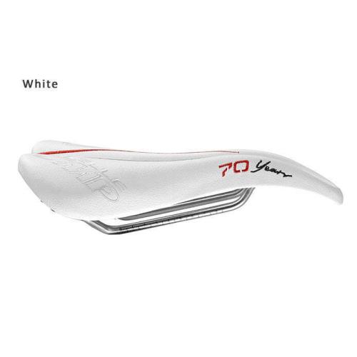 Selle Smp Stratos Saddle with Steel Rails 70th Anniversary White - White