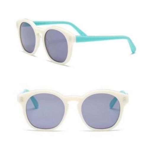 Stella Mccartney Sunglasses SC0013SA 003 Cream/blue Round Frames w/ Case