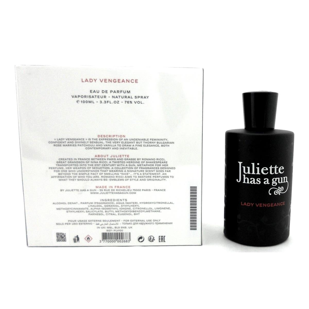 Lady Vengeance by Juliette Has a Gun 3.3 oz Edp Spray For Women